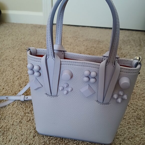 CHRISTIAN LOUBOUTIN Spike Studded Mini Lilac - Picture 1 of 5
